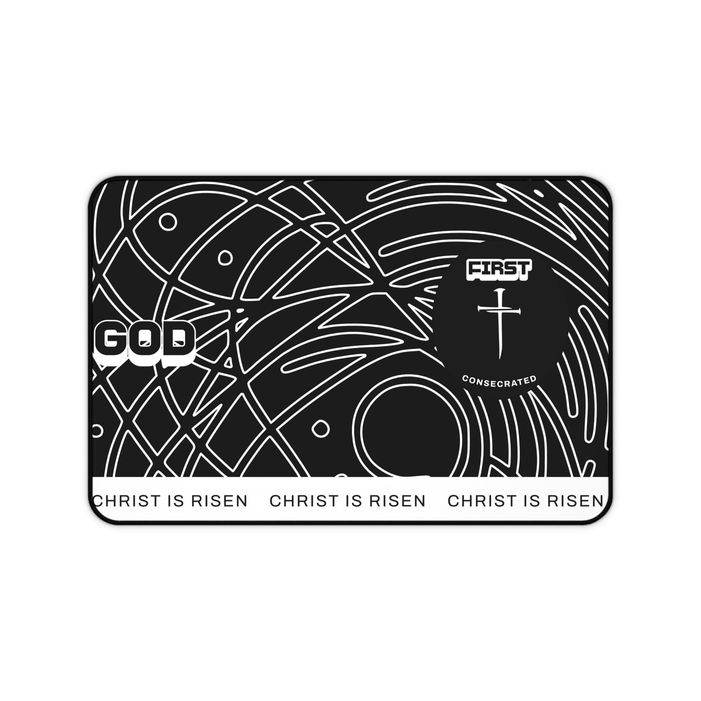 Christ is Risen Mousepad BLACK